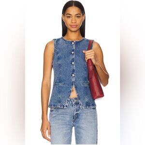 Steve Madden Blue Denim Vest Top